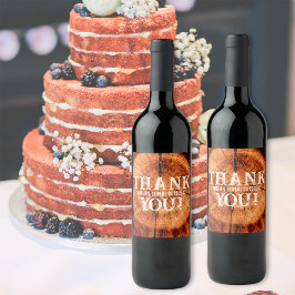 結婚の素朴ヴィンテージ木お願い ワインラベル