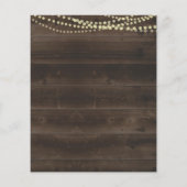 結婚の素朴写真清掃狩りIスパイゲームフライ チラシ (裏面)