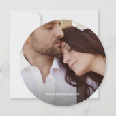 結婚の素朴写真Wood Grain日付を保存Inv 招待状 (裏面)