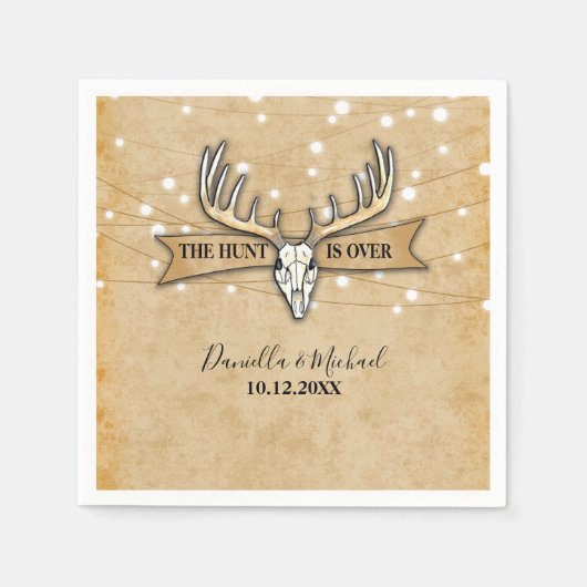 結婚の素朴狩りは終わった スタンダードカクテルナプキン (正面)