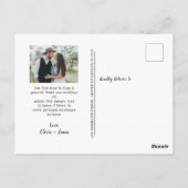 結婚の素朴Wood String Lights写真 ポストカード (裏面)