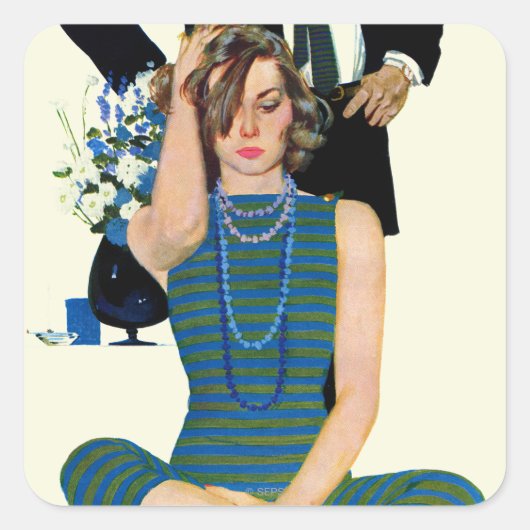 結婚の終了 スクエアシール (正面)