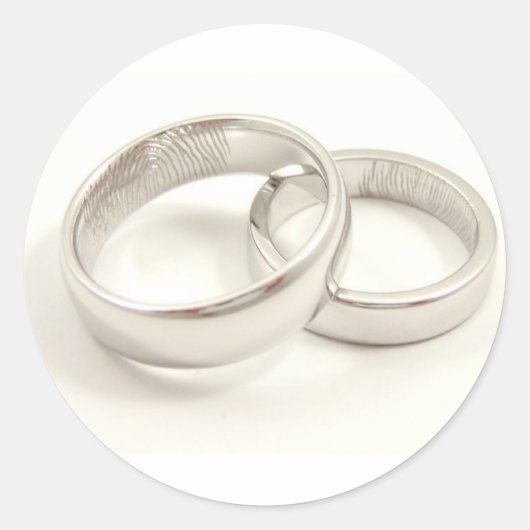 結婚の結婚リングや輪 ラウンドシール (正面)