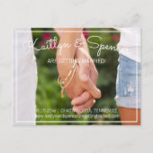 結婚の結婚式を受け取る日付写真を保存 案内ポストカード (正面)