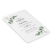結婚の緑のユーカリ植物台本 マグネット (右側)