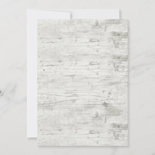 結婚の緑のユーカリ植物白木 招待状 (裏面)