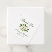 結婚の緑の白いフローラ金ゴールド フェイバータグ (インサイチュ)