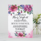 結婚の美容師感謝の贈り物 カード (スタンド正面)