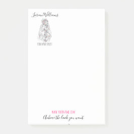 結婚の美容師白黒波毛フローラ ポストイット