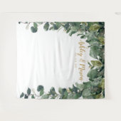 結婚の背景 – ユーカリ – フォトブース タペストリー (正面(横))