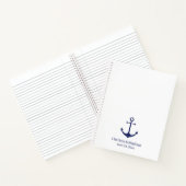 結婚の航海のいかりネイビー白区エレガント ノートブック (内部)