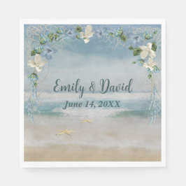結婚の花のアーチ海水色 スタンダードランチョンナプキン