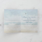 結婚の花のアーチ(海の水彩) カード (内部)