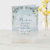 結婚の花のアーチ(海の水彩) カード (黄色い花)