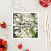 結婚の花のカクテルパーソナライズされたナプキン スタンダードカクテルナプキン (インサイチュ)