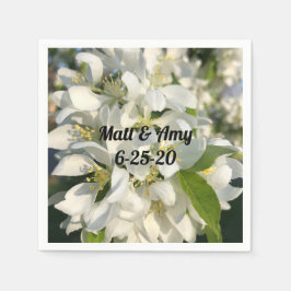 結婚の花のカクテルパーソナライズされたナプキン スタンダードカクテルナプキン