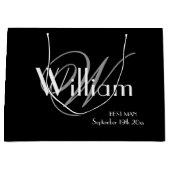 結婚の花婿介添人ギフトエレガントクールカスタムクラシック ラージペーパーバッグ (正面)