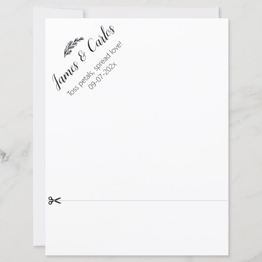 結婚の花弁コーン保有者紙吹雪投げ式 (正面)