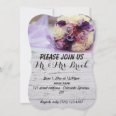 結婚の花束ロマンチックな運命の運命 招待状 (正面)