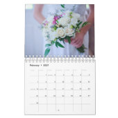 結婚の花束2025ビジネスカレンダー カレンダー (2月 2027)