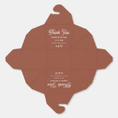 結婚の茶色のテラコッタ新郎新婦 フェイバーボックス (見開き)