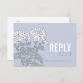 結婚の菊の白い結婚式RSVP QRコード 出欠カード