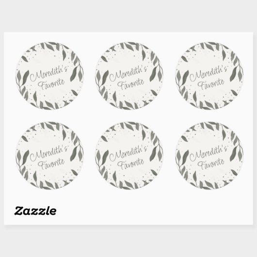 結婚の葉おもしろいは彼女のインスピレーションお気に入りの ラウンドシール (シート)