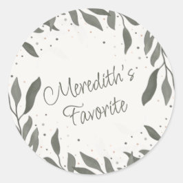 結婚の葉おもしろいは彼女のインスピレーションお気に入りの ラウンドシール