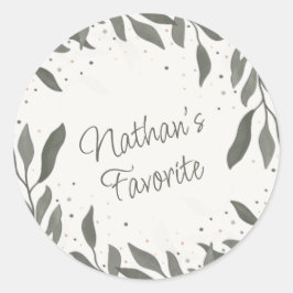結婚の葉インスピリティ新郎お気に入りのシンプル ラウンドシール