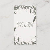 結婚の葉シンプルRSVP エンクロージャーカード (裏面)