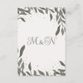 結婚の葉トレンディー検査RSVP かわいらし エンクロージャーカード (裏面)