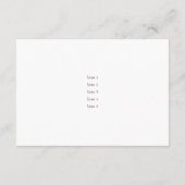 結婚の薄紫開花情報カード エンクロージャーカード (裏面)