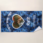 結婚の記念カスタム文字 ビーチタオル (正面)