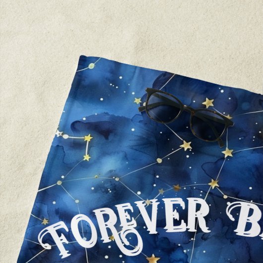 結婚の記念カスタム文字 ビーチタオル (インサイチュ)