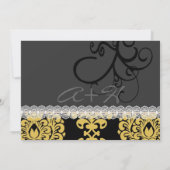 結婚の記念パーティーの招待 招待状 (裏面)