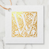 結婚の記念日のライトレターWモノグラム フェイバータグ (正面)