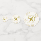 結婚の記念日の金のヴィンテージのカスタム脚本 コンフェッティ (裏面)