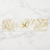 結婚の記念日の金のヴィンテージのカスタム脚本 ペットボトルラベル (シングルラベル)