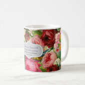 結婚の記念日 – ヴィンテージバラフローラカスタム コーヒーマグカップ (正面右)