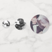 結婚の記念日 – 3枚の写真 – 25th silver gray コンフェッティ (正面)