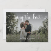 「結婚の記録」オーバーレイ　モダン　ミニマル　スクリプト 招待状 (正面)