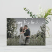 「結婚の記録」オーバーレイ　モダン　ミニマル　スクリプト 招待状 (スタンド正面)