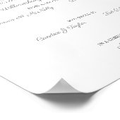 結婚の証明書レッド&ピンクフローラリース ポスター (角)