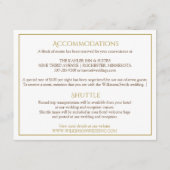 結婚の詳細カード | ラグジュアリーなカリグラフィー（ゴールド） エンクロージャーカード (裏面)