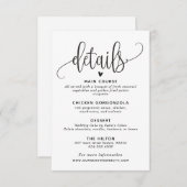 結婚の詳細カード 出欠カード (正面/裏面)