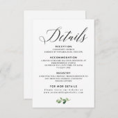 結婚の詳細カード 出欠カード (正面/裏面)