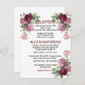 結婚の詳細カード, 案内カード 招待状 (正面/裏面)