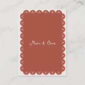 結婚の詳細パペルピカドテラコッタメキシコ エンクロージャーカード (裏面)