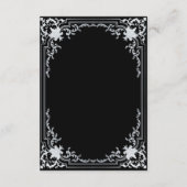 結婚の詳細ブラックヴィンテージフェイクシルバー エンクロージャーカード (裏面)