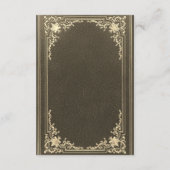 結婚の詳細ブラック金ゴールドヴィンテージスクリプエレガントト エンクロージャーカード (裏面)